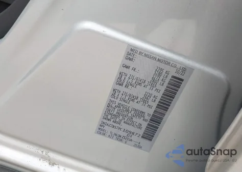 2023 Nissan Murano Sv Intelligent Awd из США, поврежденный, VIN 5N1AZ2BS7PC109872